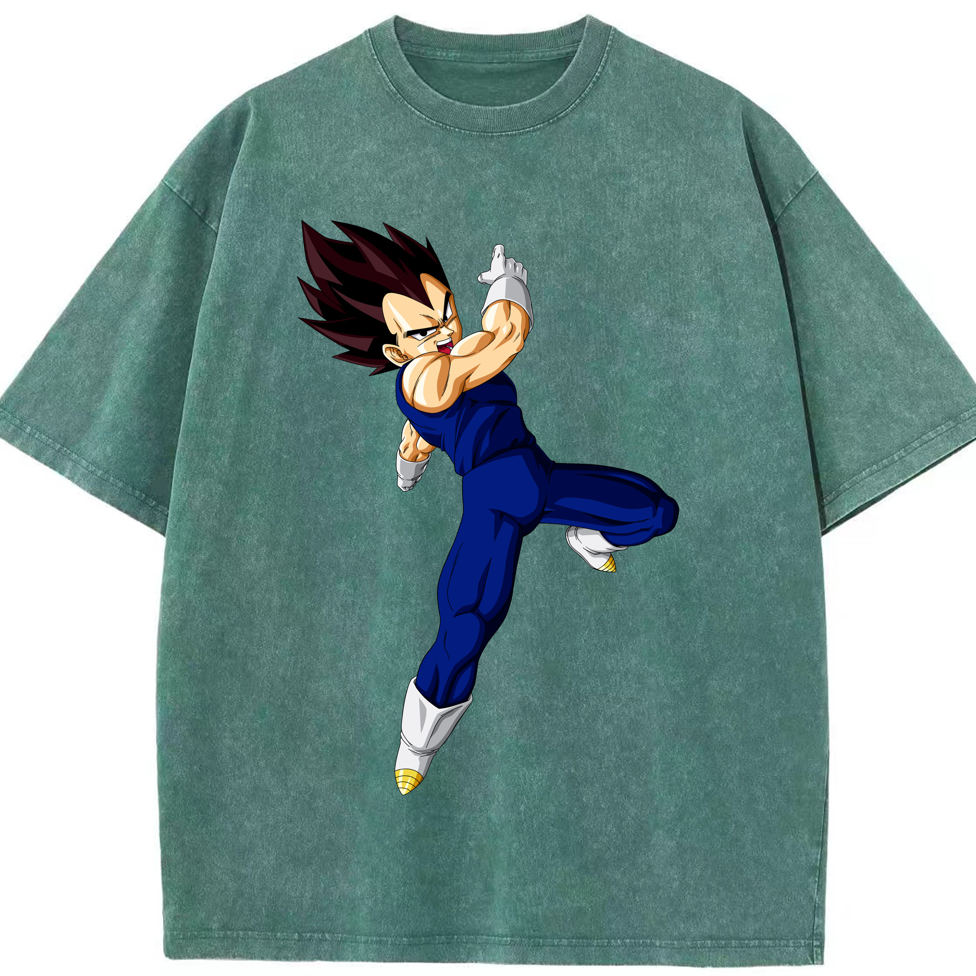 （画像用） ドラゴンボール ベジータ四世（Bejīta Yonsei）DRAGON BALL Vegeta IV 綿100% ヴィンテージ風 半袖Tシャツ（フロントプリント）